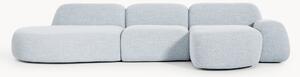 Divano angolare componibile 4 posti in bouclé con chaise longue Wolke