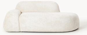 Divano 2 posti con chaise longue in teddy bouclé Wolke