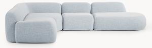 Divano angolare componibile XL in bouclé con chaise longue Wolke