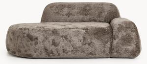 Divano 2 posti in teddy bouclé con chaise longue Wolke