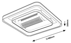 Rabalux 71341-LED Plafoniera dimmerabile con ventilatore AIREON 50W/230V 3000/4000/6000K+RC