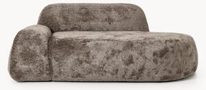 Divano 2 posti in teddy bouclé con chaise longue Wolke
