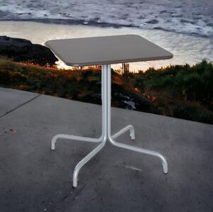 Tavolo quadrato 60x60 cm da esterno bar e ristoranti con struttura in acciaio Garden Deluxe Collection - Brown