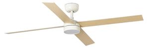 FARO 34355-1TW - Ventilatore da soffitto dimmerabile a LED RUDDER L 20W/230V bianco/beige diametro 132 cm+TC