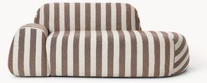 Divano a righe 2 posti con chaise longue Wolke