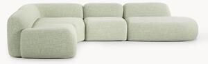 Divano angolare componibile XL in bouclé con chaise longue Wolke