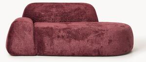 Divano 2 posti con chaise longue in teddy bouclé Wolke