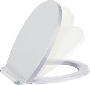 MKW Sedile WC Euro 4000 con coperchio, chiusura rallentata, bianco, 1 pz