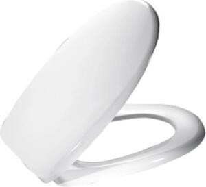 MKW Sedile WC con coperchio e cerniera metallica, Euro 3000 Plus, bianco, 1 pz