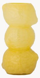 Vaso in vetro soffiato Limone, alt. 27 cm
