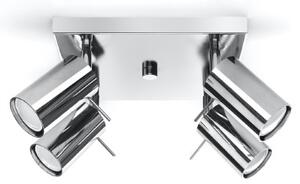 Plafoniera da Soffitto 4xGU10 RING 4 Orientabile in Acciaio