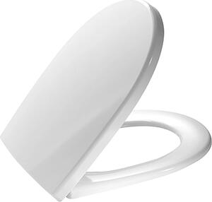 MKW Sedile WC con coperchio e cerniera metallica, Aquila Plus, bianco, 1 pz