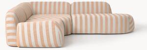 Divano angolare componibile 4 posti a righe con chaise longue Wolke