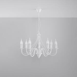 Lampadario a sospensione 7xE14 MINERWA 7 in acciaio