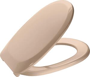 MKW Sedile WC con coperchio e cerniera metallica, Kadett Plus, beige bahama, 1 pz