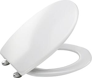MKW Euro 6000 Sedile WC con coperchio antibatterico bianco con cerniera Vario-EDS, 1 pz