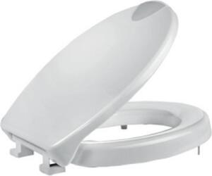 MKW Sedile WC, Kompakt Senator, con coperchio, chiusura rallentata, bianco, 1 pz