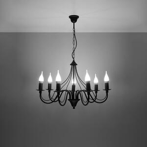 Lampadario a sospensione 7xE14 MINERWA 7 in acciaio