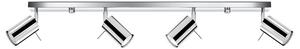 Lampada da Soffitto 4xGU10 RING 4L Orientabile in Acciaio