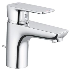 KLUDI PURE&STYLE Mitigeur monocommandé pour lavabo, hauteur de bec 75mm, avec garniture d'écoulement en métal, 403820575, 403820575