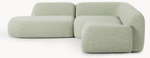 Divano angolare componibile 4 posti in bouclé con chaise longue Wolke