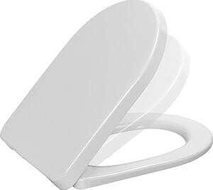 MKW Sedile WC con coperchio e cerniera a pressione in acciaio inox, bianco, 1 pz