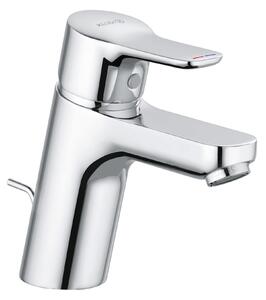 KLUDI PURE&EASY Mitigeur monocommandé pour lavabo, hauteur de bec 70mm, garniture d'écoulement en métal, basse pression, chrome, 372760565, 372760565