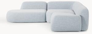 Divano angolare componibile 4 posti in bouclé con chaise longue Wolke