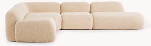 Divano angolare componibile XL in bouclé con chaise longue Wolke