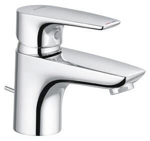 KLUDI PURE&SOLID Mitigeur de lavabo, hauteur de bec 60mm, avec garniture d'écoulement en métal, chrome, 343850575, 343850575