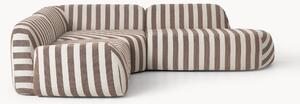 Divano angolare componibile 4 posti a righe con chaise longue Wolke