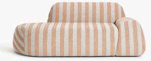 Divano a righe 2 posti con chaise longue Wolke