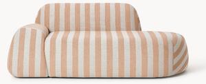 Divano a righe 2 posti con chaise longue Wolke