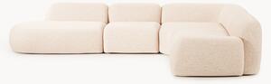Divano angolare componibile XL in bouclé con chaise longue Wolke