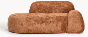 Divano 2 posti con chaise longue in teddy bouclé Wolke