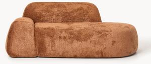 Divano 2 posti con chaise longue in teddy bouclé Wolke