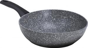 Aeternum Wok Padella Antiaderente Induzione in Alluminio 28 cm Rivestimento interno Petravera