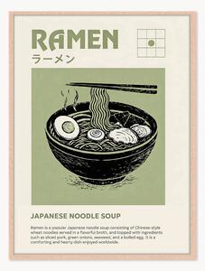Stampa digitale incorniciata fatta a mano Ramen
