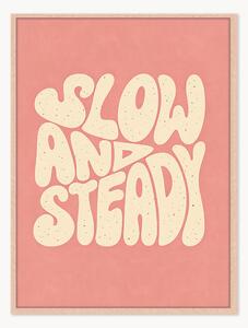 Stampa digitale incorniciata fatta a mano Slow & Steady