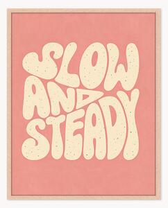 Stampa digitale incorniciata fatta a mano Slow & Steady