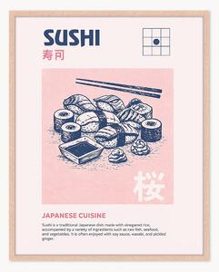 Stampa digitale incorniciata fatta a mano Sushi