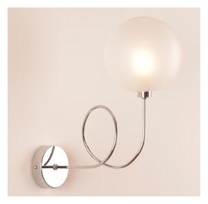 GINA APPLIQUE CON BRACCIO FLESSIBILE ORIENTABILE SFERA IN VETRO 4 COLORI LAMPADINA ATTACCO G9 MODERNA