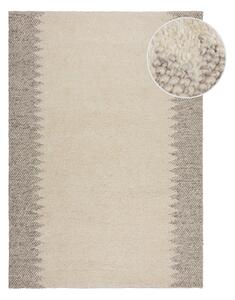 Tappeto crema tessuto a mano con lana 160x230 cm Minerals Border - Flair Rugs