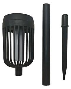 Lampada solare a LED FLAME, 1,2 V, 100 mAh, 1800 K, 37 cm, IP44, nero