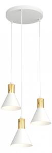 Lampada a sospensione in acciaio ROSA 3 nero/bianco e oro 3xE14 Colore del corpo Bianco e Oro