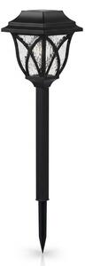 Lampada solare LED LAWN LED/1,2V 100 mAh 3000K 44 cm IP44 nera
