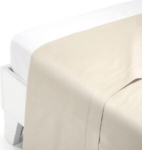 Lenzuolo Superiore Singolo Avorio Raso Caleffi, In Raso Di Cotone Caleffi