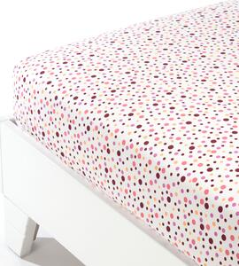 Lenzuolo Inferiore In Cotone Pois Singolo Caleffi Ragazza Corallo Caleffi