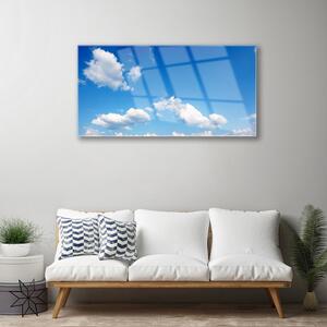 Quadro di vetro Cielo Nuvole Paesaggio 100x50 cm