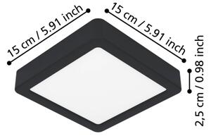 Eglo 901302-LED Plafoniera FUEVA LED/7W/230V 2700/4000/6500K 15x15cm nera